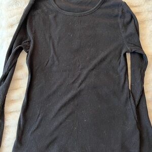 Old Navy Long Sleeve Ribbed Tee - Black